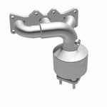 MagnaFlow 452026 carb manifold converter, opposite side view of the turntable spin