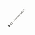 MagnaFlow 52815 oem grade direct-fit catalytic converter, opposite front three-quarter view of the turntable spin