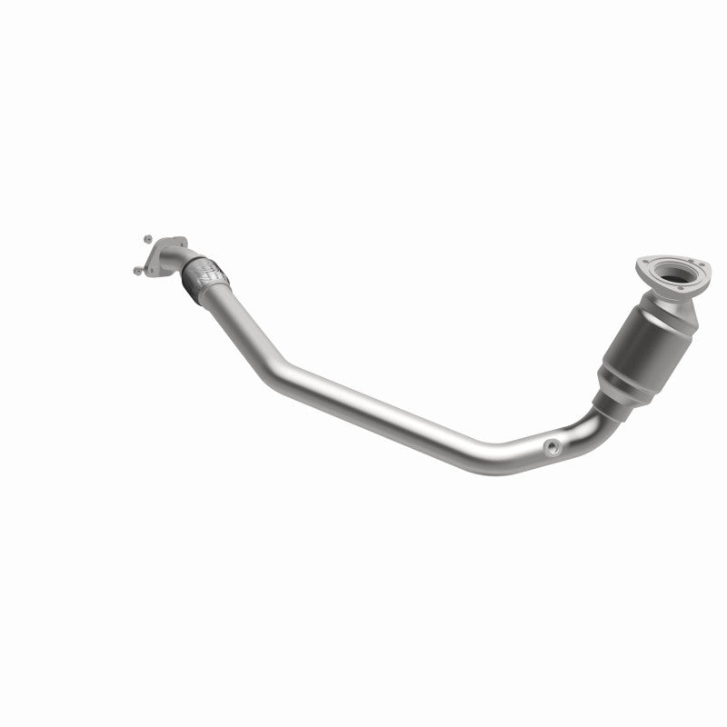 MagnaFlow 49228 oem grade direct-fit catalytic converter, opposite front three-quarter view of the turntable spin