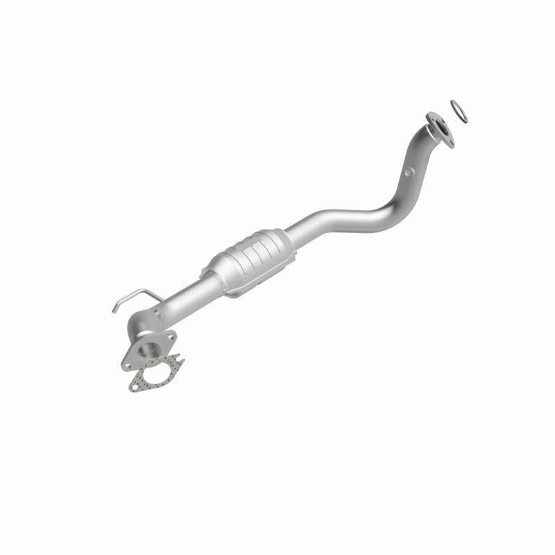 MagnaFlow 49430 oem grade direct-fit catalytic converter, rear view of the turntable spin