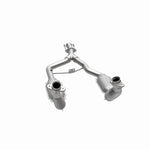 MagnaFlow 444064 carb direct-fit catalytic converter, opposite side view of the turntable spin