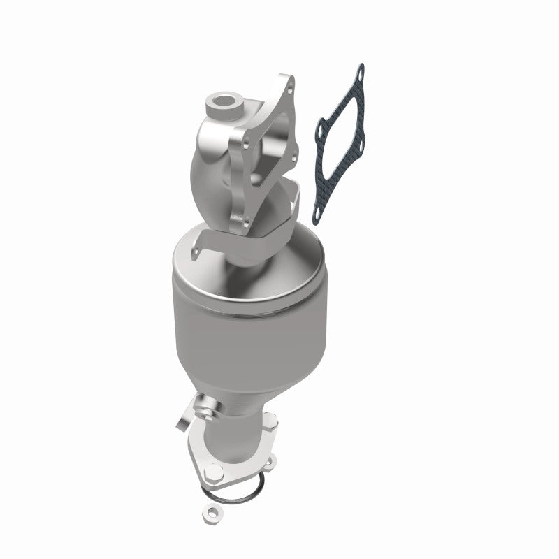MagnaFlow 5582893 carb manifold converter, opposite rear three-quarter view of the turntable spin
