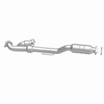 MagnaFlow 52190 oem grade direct-fit catalytic converter, side view of the turntable spin
