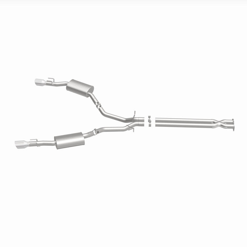 MagnaFlow 15892 street series cat-back exhaust, side view of the turntable spin