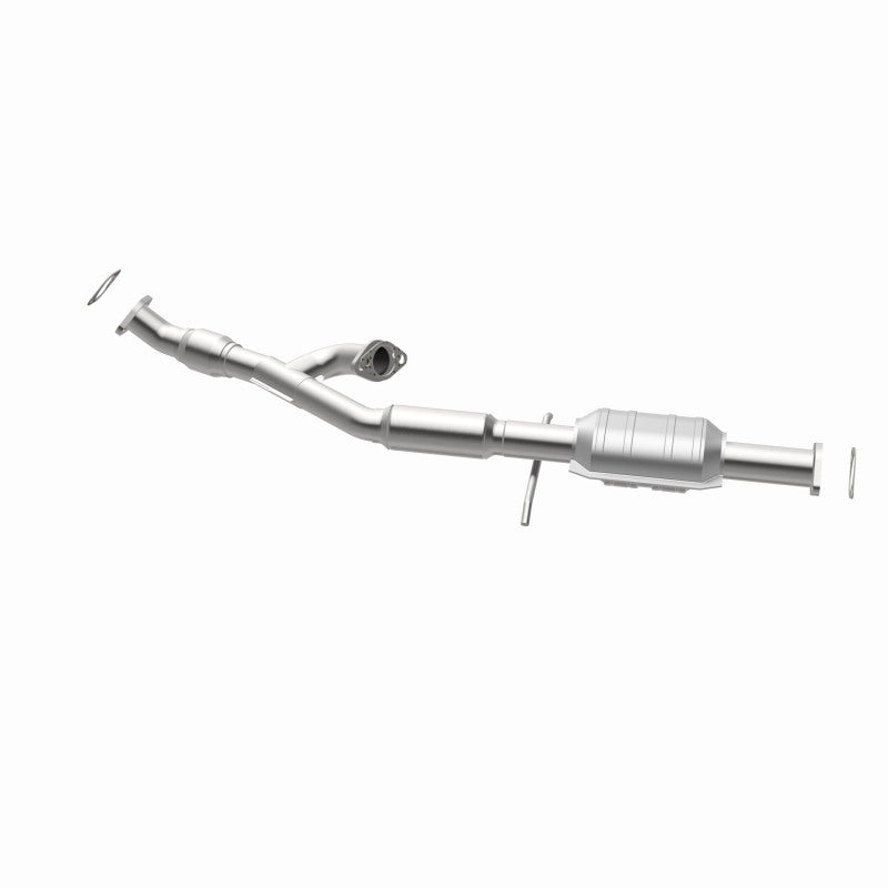 MagnaFlow 49906 oem grade direct-fit catalytic converter, side view of the turntable spin