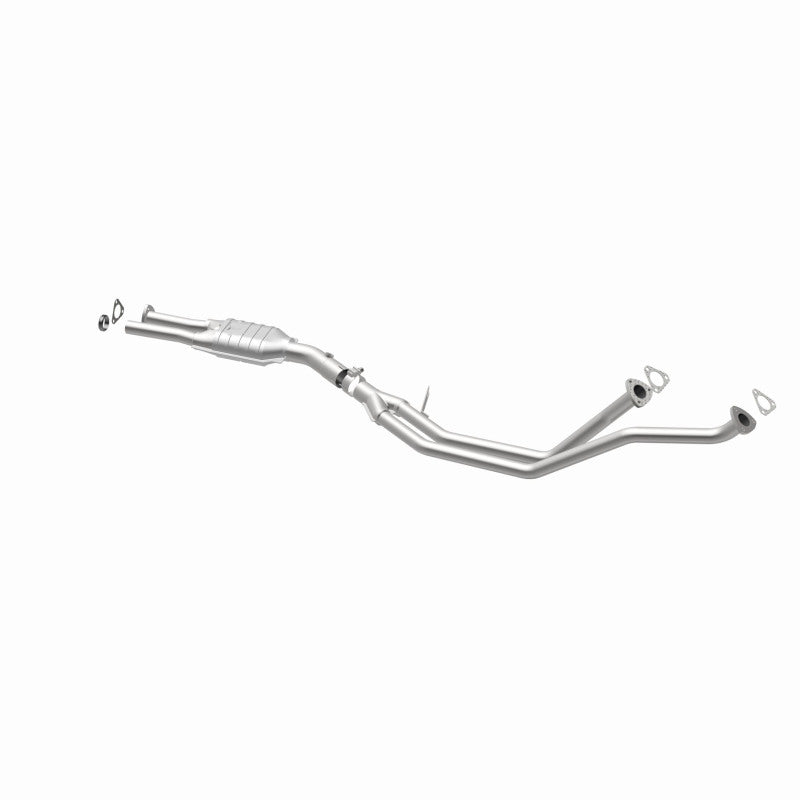 MagnaFlow 23559 epa direct-fit catalytic converter, opposite rear three-quarter view of the turntable spin