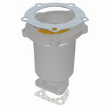 MagnaFlow 49299 oem grade direct-fit catalytic converter, rear three-quarter view of the turntable spin