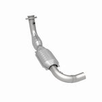 MagnaFlow 93129 hm grade direct-fit catalytic converter, rear three-quarter view of the turntable spin