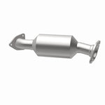 MagnaFlow 5461261 carb direct-fit catalytic converter, opposite rear three-quarter view of the turntable spin