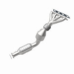MagnaFlow 452859 carb manifold converter, rear view of the turntable spin