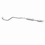 MagnaFlow 280039 oem grade direct-fit catalytic converter, opposite rear three-quarter view of the turntable spin