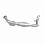MagnaFlow 447117 carb direct-fit catalytic converter, side view of the turntable spin