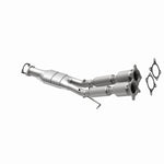 MagnaFlow 24046 hm grade direct-fit catalytic converter, opposite rear three-quarter view of the turntable spin