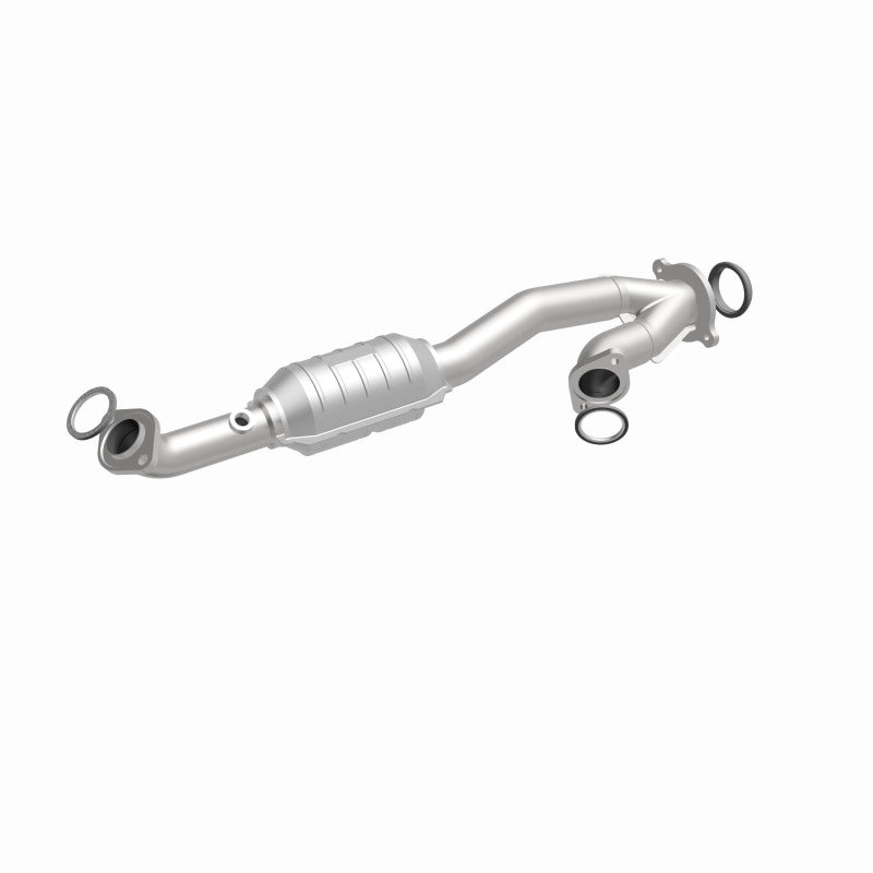 MagnaFlow 51798 oem grade direct-fit catalytic converter, front three-quarter view of the turntable spin