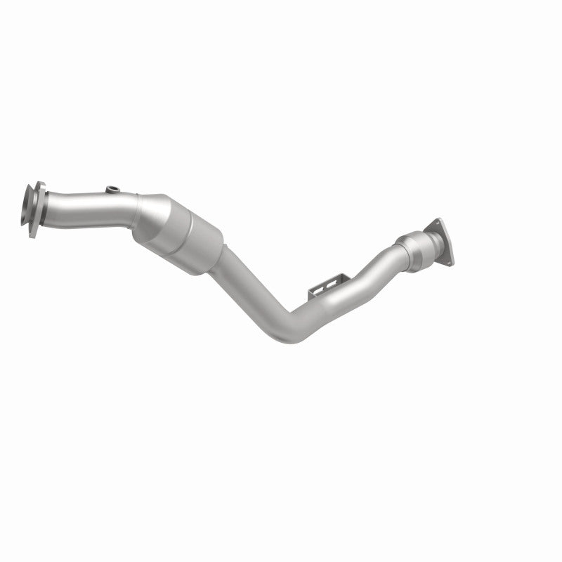 MagnaFlow 24977 hm grade direct-fit catalytic converter, front three-quarter view of the turntable spin