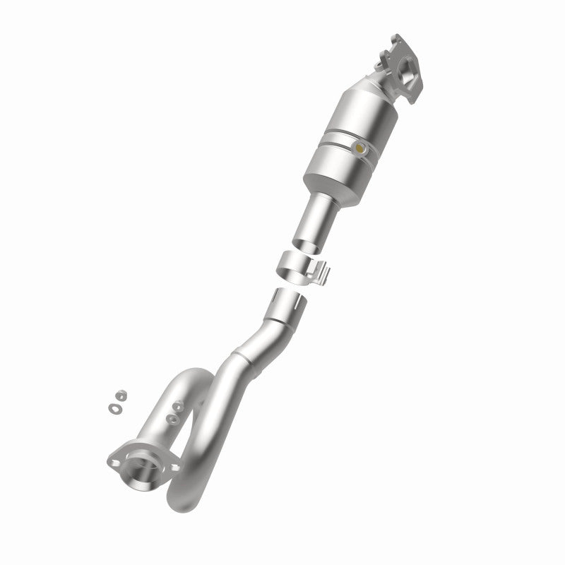MagnaFlow 5551029 carb direct-fit catalytic converter, opposite side view of the turntable spin