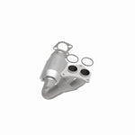 MagnaFlow 447170 carb direct-fit catalytic converter, side view of the turntable spin