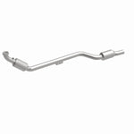MagnaFlow 49806 oem grade direct-fit catalytic converter, front three-quarter view of the turntable spin