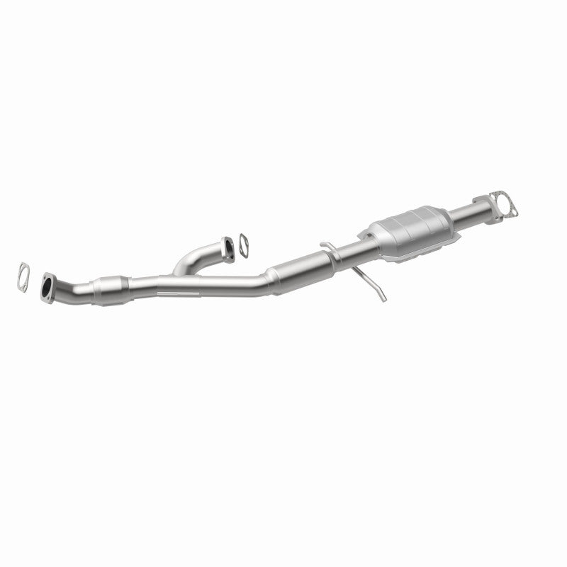 MagnaFlow 49906 oem grade direct-fit catalytic converter, front three-quarter view of the turntable spin
