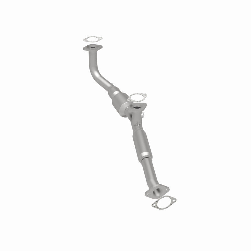 MagnaFlow 23276 hm grade direct-fit catalytic converter, rear three-quarter view of the turntable spin