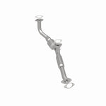 MagnaFlow 23276 hm grade direct-fit catalytic converter, rear three-quarter view of the turntable spin