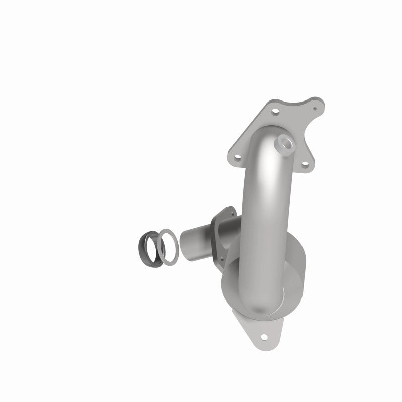 MagnaFlow 52438 oem grade direct-fit catalytic converter, opposite rear three-quarter view of the turntable spin