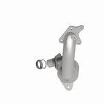 MagnaFlow 52438 oem grade direct-fit catalytic converter, opposite rear three-quarter view of the turntable spin