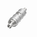 MagnaFlow 55300 epa direct-fit catalytic converter, opposite front three-quarter view of the turntable spin