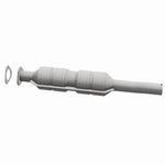MagnaFlow 55320 hm grade direct-fit catalytic converter, side view of the turntable spin