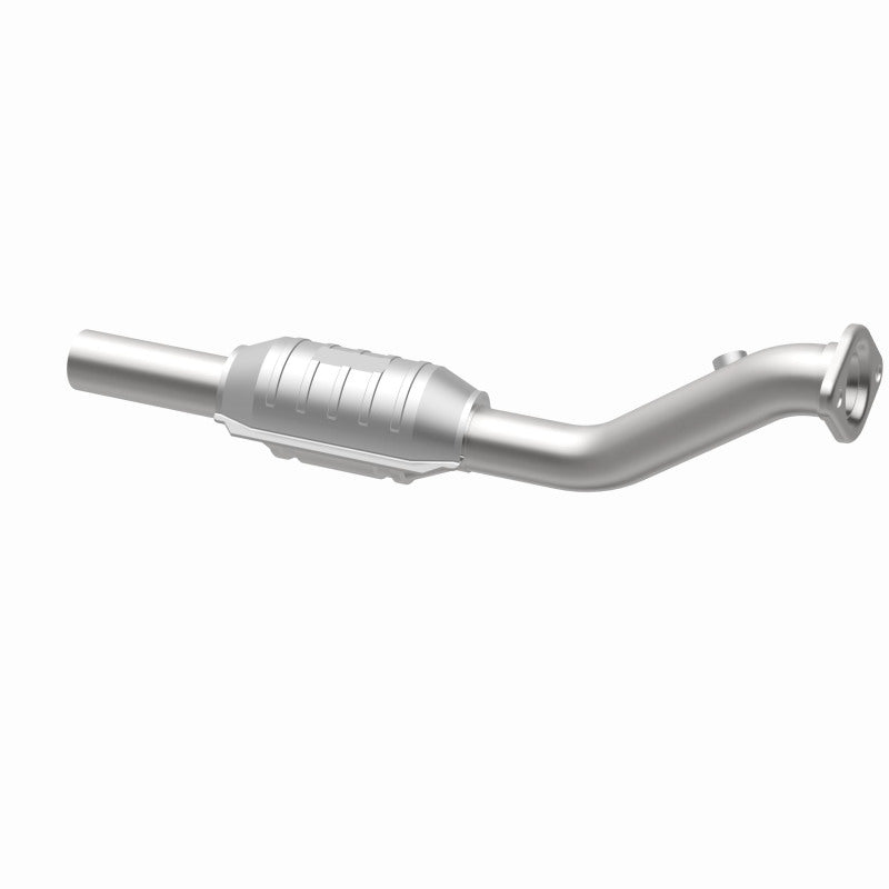 MagnaFlow 49961 oem grade direct-fit catalytic converter, opposite rear three-quarter view of the turntable spin