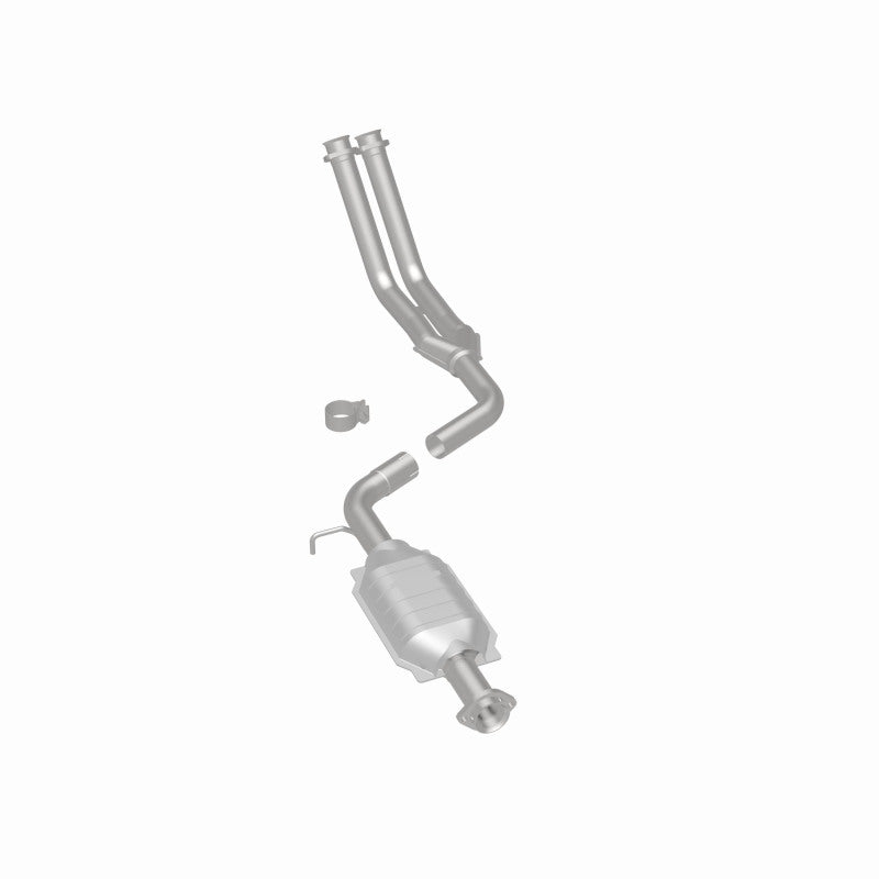 MagnaFlow 23846 epa direct-fit catalytic converter, rear three-quarter view of the turntable spin
