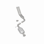 MagnaFlow 23846 epa direct-fit catalytic converter, rear three-quarter view of the turntable spin