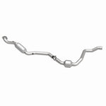 MagnaFlow 447263 carb direct-fit catalytic converter, side view of the turntable spin
