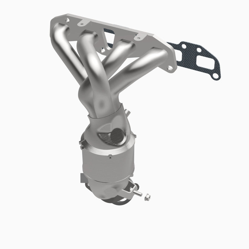 MagnaFlow 452019 carb manifold converter, front three-quarter view of the turntable spin