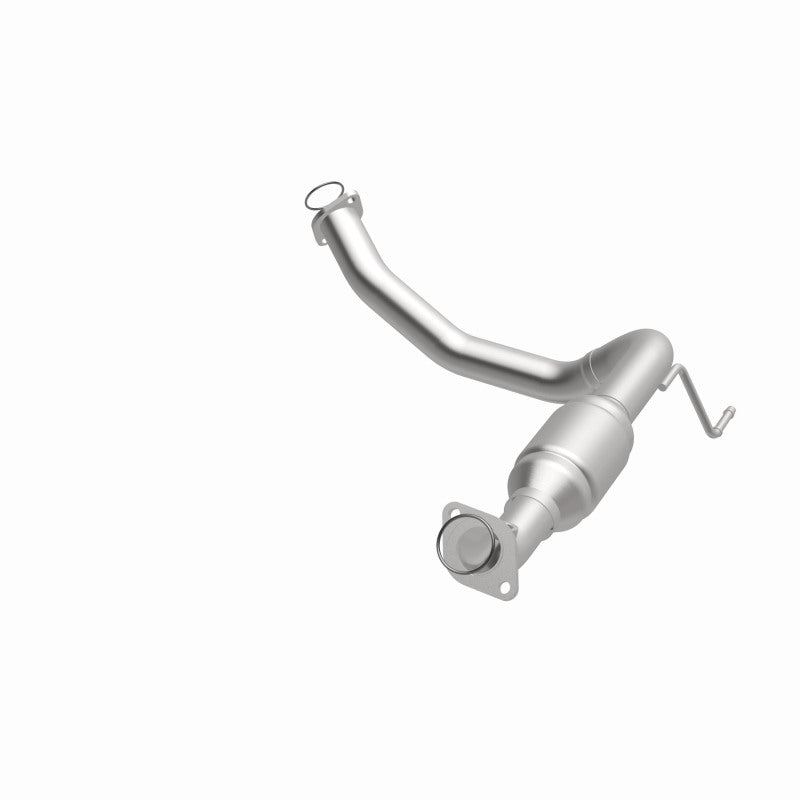 MagnaFlow 5491210 carb direct-fit catalytic converter, opposite front three-quarter view of the turntable spin