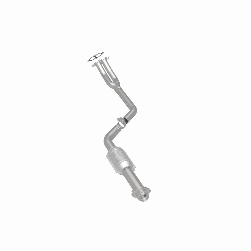 MagnaFlow 23098 hm grade direct-fit catalytic converter, rear three-quarter view of the turntable spin