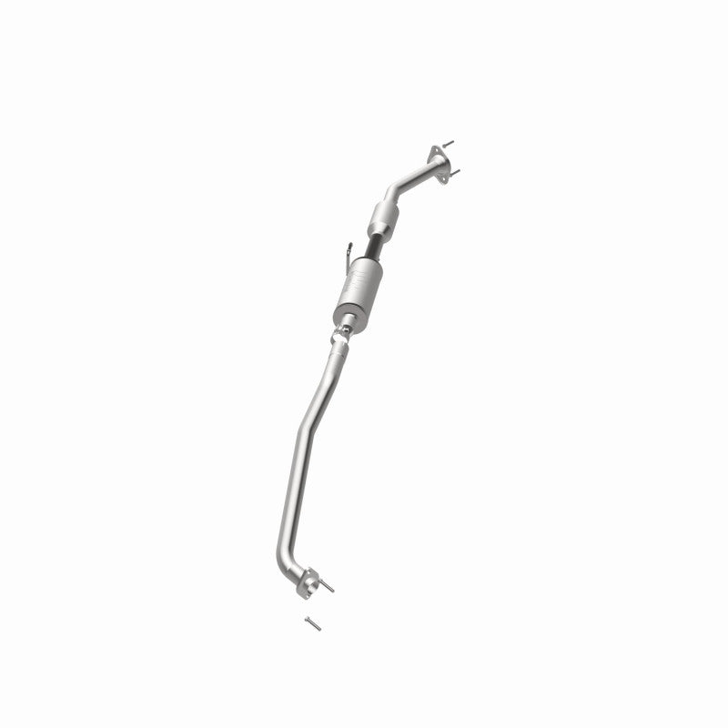 MagnaFlow 52458 oem grade direct-fit catalytic converter, side view of the turntable spin