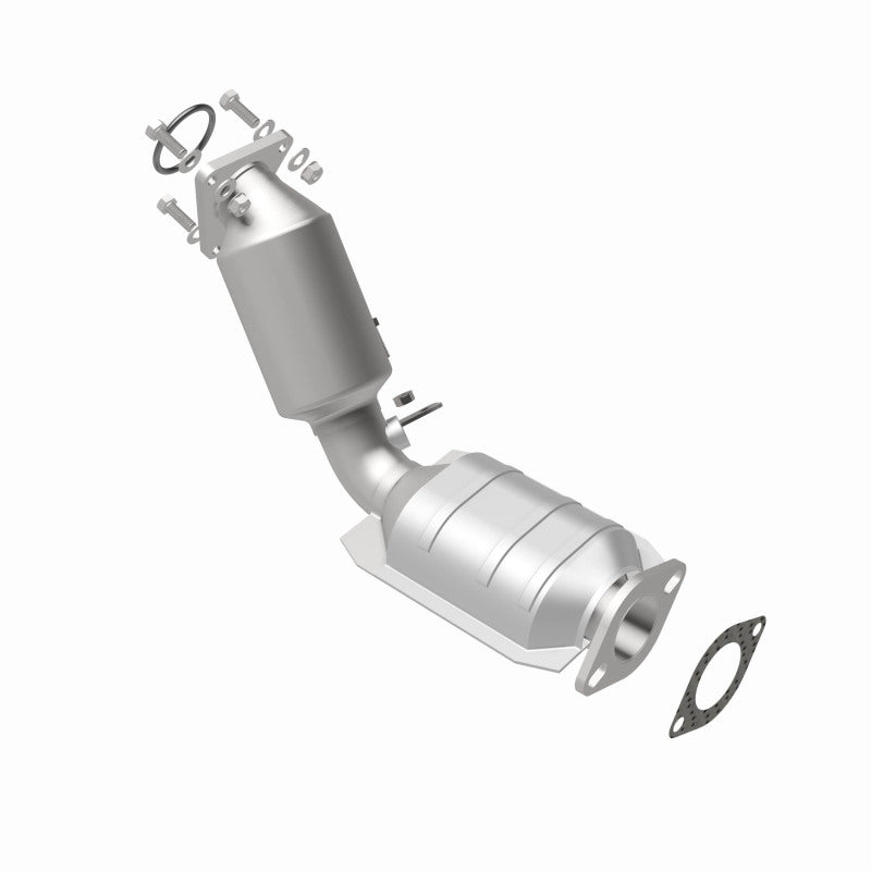 MagnaFlow 551143 carb direct-fit catalytic converter, rear view of the turntable spin
