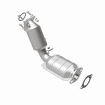 MagnaFlow 551143 carb direct-fit catalytic converter, rear view of the turntable spin
