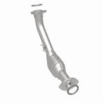 MagnaFlow 23758 hm grade direct-fit catalytic converter, rear three-quarter view of the turntable spin