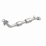 MagnaFlow 49422 oem grade direct-fit catalytic converter, front three-quarter view of the turntable spin