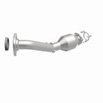 MagnaFlow 52031 oem grade direct-fit catalytic converter, front three-quarter view of the turntable spin