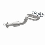 MagnaFlow 49995 oem grade manifold converter, opposite rear three-quarter view of the turntable spin