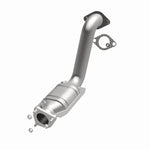 MagnaFlow 52298 oem grade direct-fit catalytic converter, opposite front three-quarter view of the turntable spin