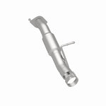 MagnaFlow 52494 oem grade direct-fit catalytic converter, rear three-quarter view of the turntable spin