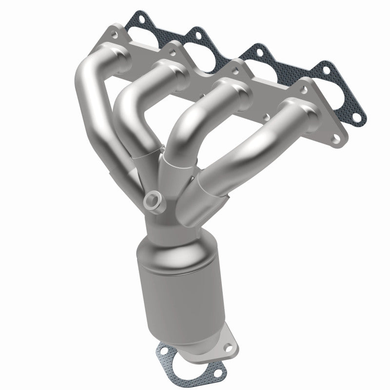 MagnaFlow 50824 hm grade manifold converter, opposite rear three-quarter view of the turntable spin