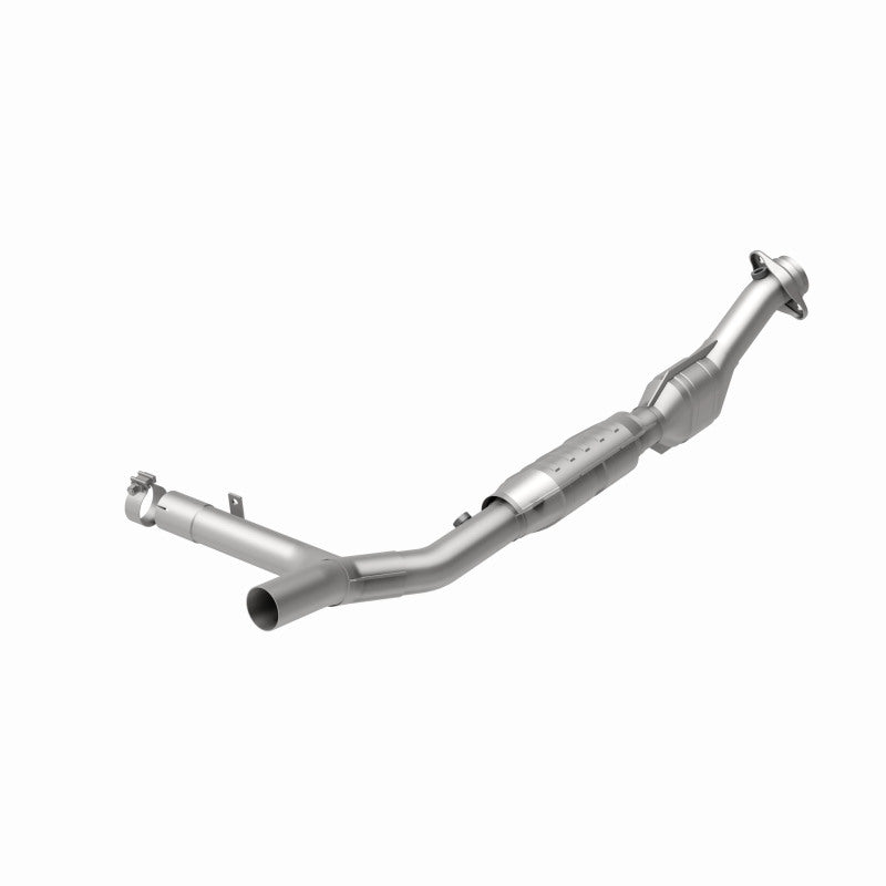 MagnaFlow 93145 hm grade direct-fit catalytic converter, rear view of the turntable spin