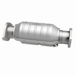 MagnaFlow 23744 hm grade direct-fit catalytic converter, side view of the turntable spin