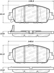 StopTech Street Performance 13-15 Honda Accord EX/EXL Front Brake Pads