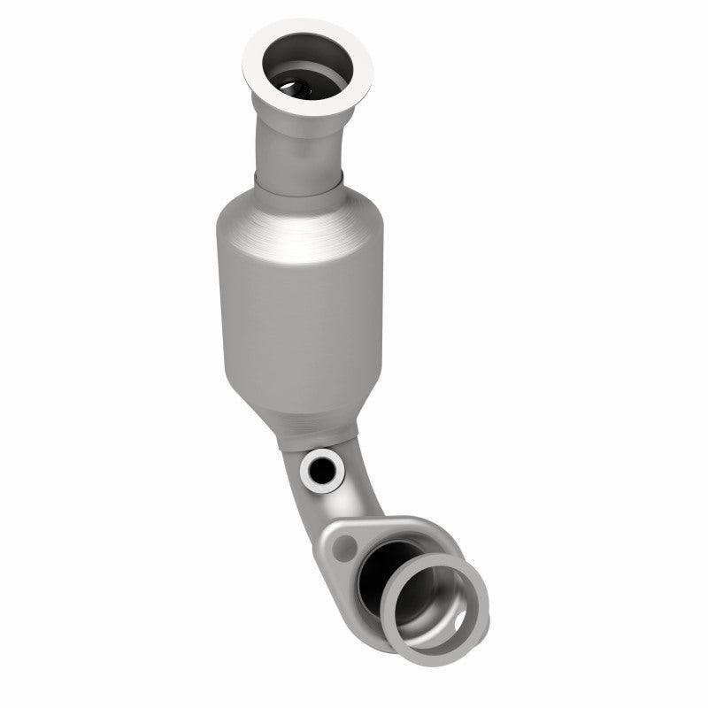MagnaFlow 93238 hm grade direct-fit catalytic converter, rear three-quarter view of the turntable spin